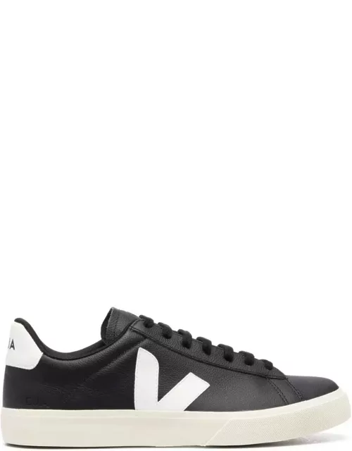 Veja campo Black And White Low Top Sneakers In Vegan Leather Man