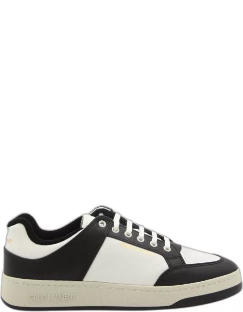 Saint Laurent Black And White Leather Sneaker