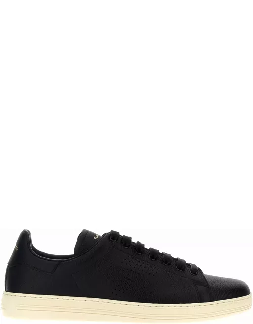 Tom Ford Logo Leather Sneaker