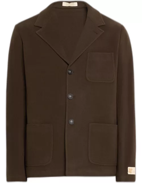 Men's Wool Button Botton-Down Jacket