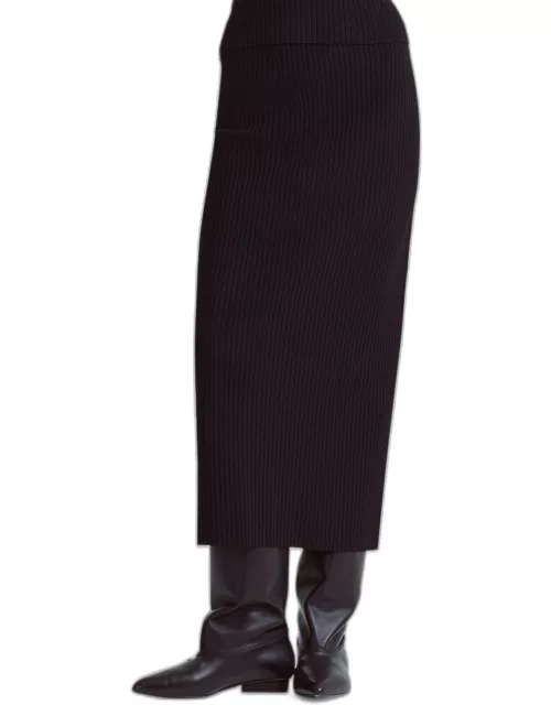 Wallenda Ribbed Midi Skirt