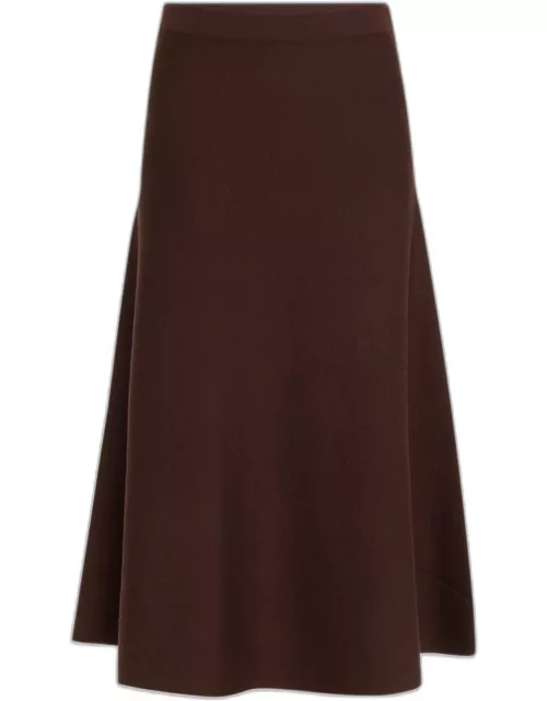 Freddie Wool-Cashmere Midi Skirt