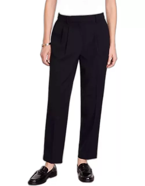 Loft Curvy LOFT Versa Seasonless Stretch Double Pleat Taper Pant