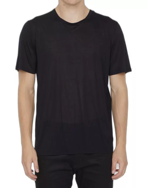 Saint Laurent Black T-shirt With Logo