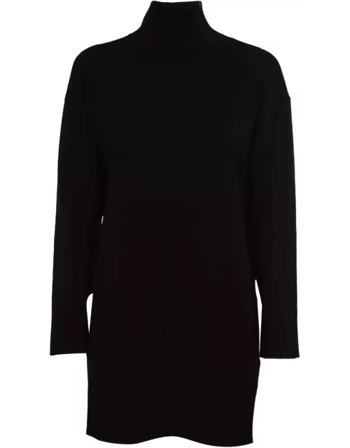 Dondup Turtleneck Logo Plaque Long-sleeved Dres