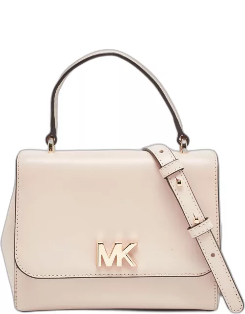 Michael Kors Light Pink Leather Small Mott Top Handle Bag