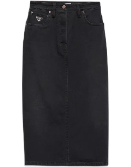 Denim Midi Skirt