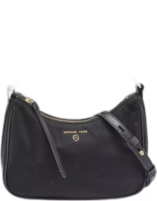 Michael Kors Black Nylon and Leather Gabardine Crossbody Bag