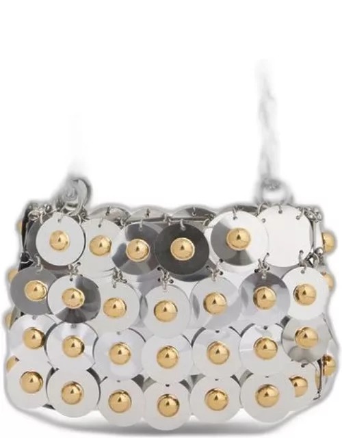 Rabanne Sac A Main Metallic Discs Shoulder Bag Silver TU