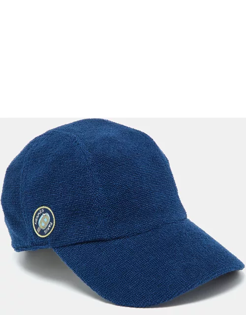 Hermes Blue Terry Cotton Davis Baseball Cap