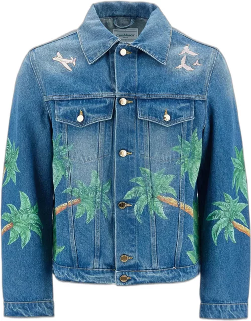 CASABLANCA denim tennis club jacket