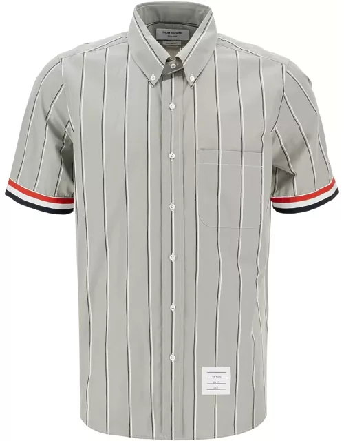 THOM BROWNE striped short-sleeved shirt