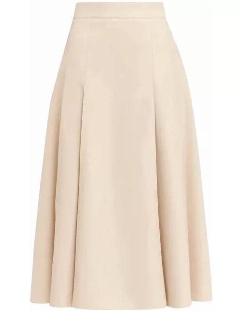 ESSENTIEL ANTWERP Geeuw Faux Leather Midi Skirt - Merengue