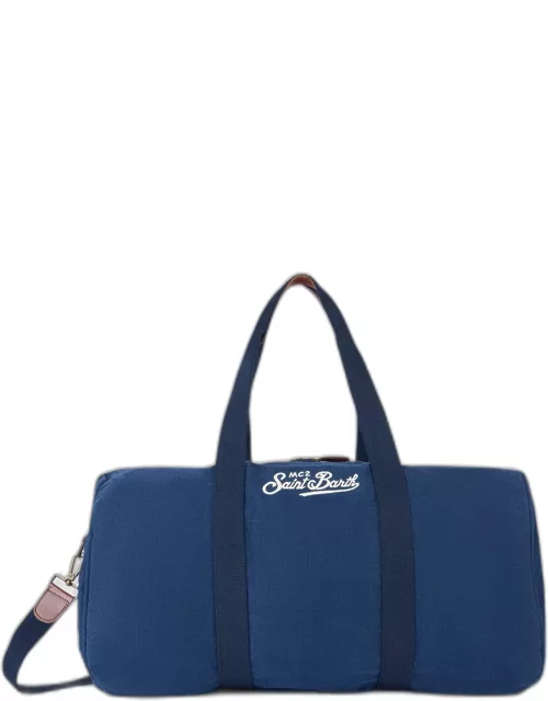 MC2 Saint Barth Blue Linen Travel Duffle Bag Jetleg