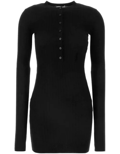 The Attico Black Cashmere Mini Dres