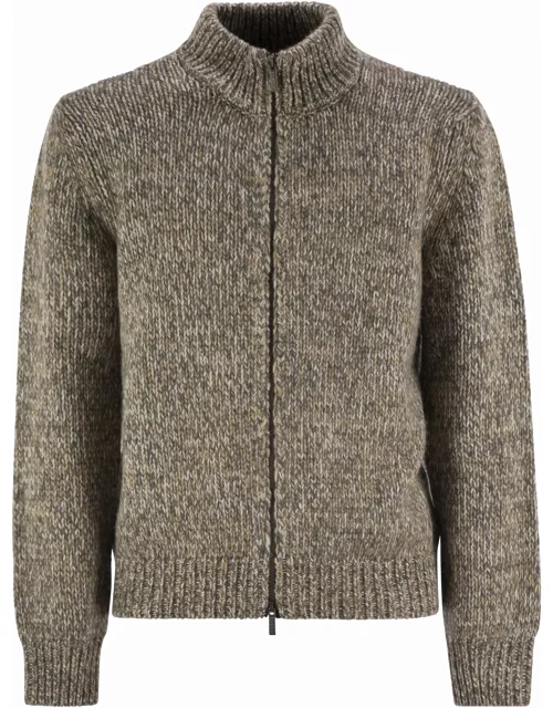 Peserico Wool-blend Turtleneck Cardigan