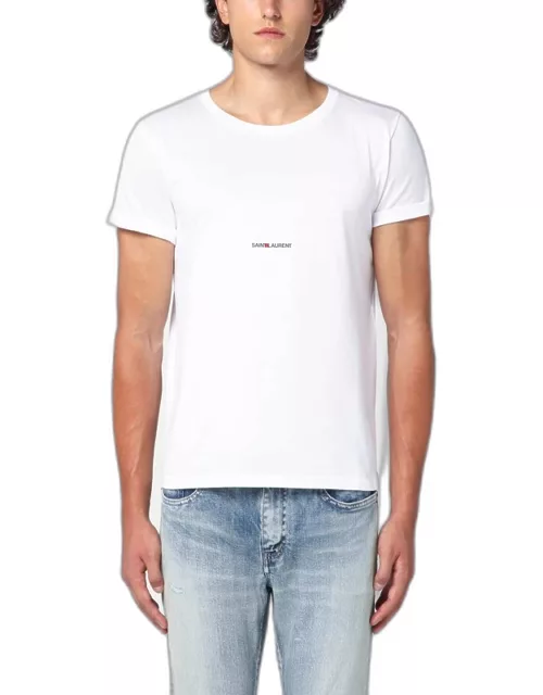 White logo-print crew-neck t-shirt