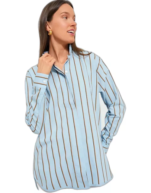 Celeste and Camel Robert Stripes Top