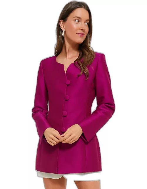 Fuchsia Claudia Crepe Jacket