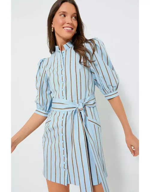 Celeste and Camel Amoako Short Stripes Dres