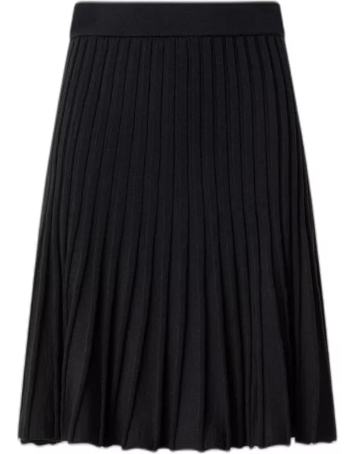 Merino Wool Reverse Ribbed Knit Skirt