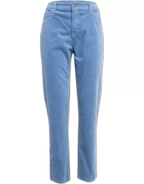 Emporio Armani Blue Corduroy High Rise Skinny Jeans L Waist 31"