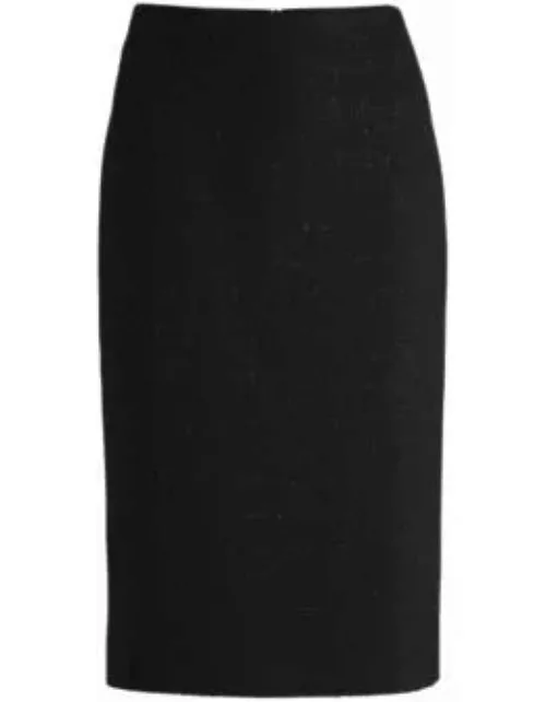 Slim-fit pencil skirt in sparkle boucl- Patterned Women's Casual Skirt