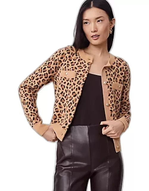 Ann Taylor Leopard Print Cardigan