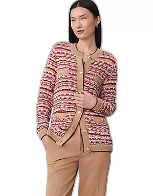 Ann Taylor Tweed Stitch Cardigan