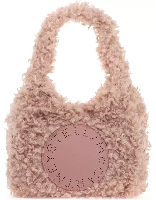 STELLA McCARTNEY small soft teddy hobo tote bag.