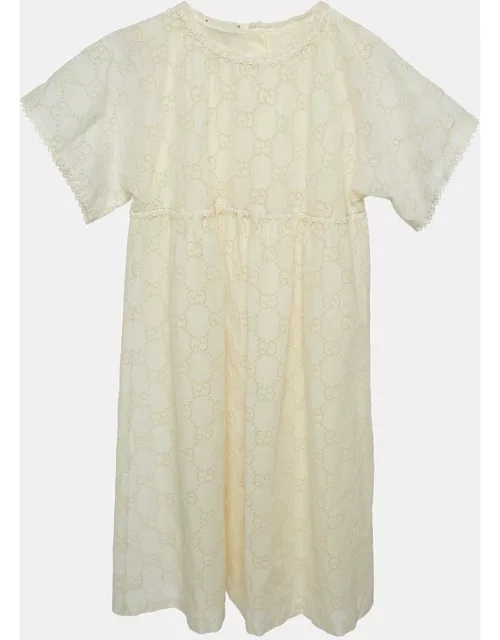 Gucci Cream Eyelet Embroidered Cotton Dress (12 Yrs)