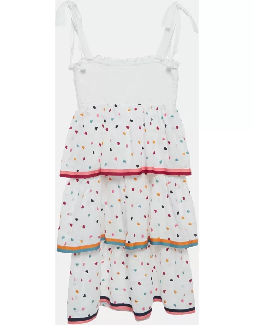 Zimmermann White Heart Embroidered Cotton Dress (10 Yrs)