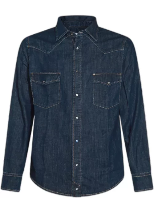 Jacob Cohen Blue Cotton Denim Shirt