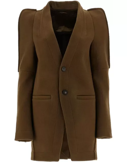 RICK OWENS "melton wool metro blazer coat in