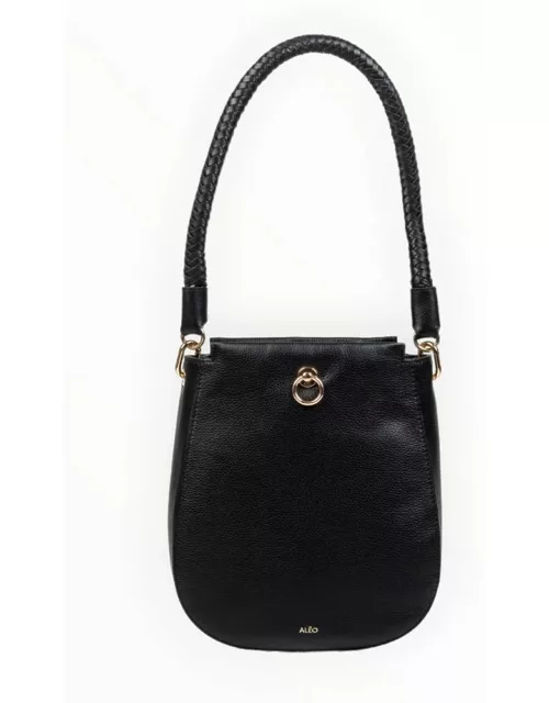 ALEO Harlow Leather Shoulder Bag - Black