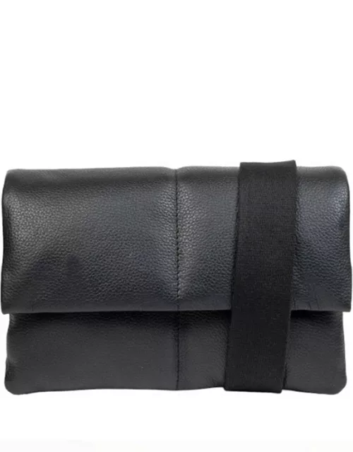 ALEO Bobo Leather Crossbody Bag - Black