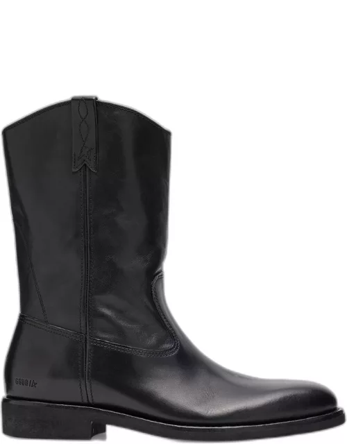 Men's Leather Biker Boot