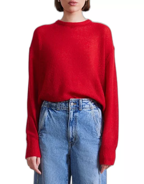 Lightweight Crewneck Cashmere-Silk Sweater