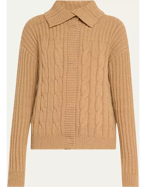 The University Cable-Knit Cardigan