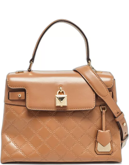 Michael Kors Brown Quilted Leather Medium Gramercy Top Handle Bag