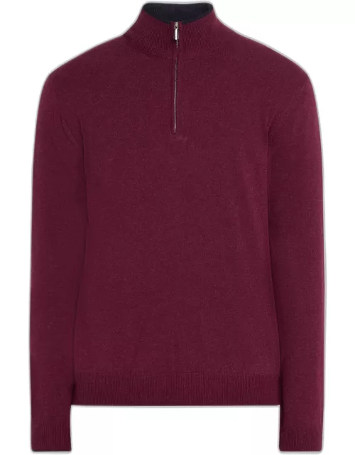 Men's Cashmere Quarter-Zip Sweater