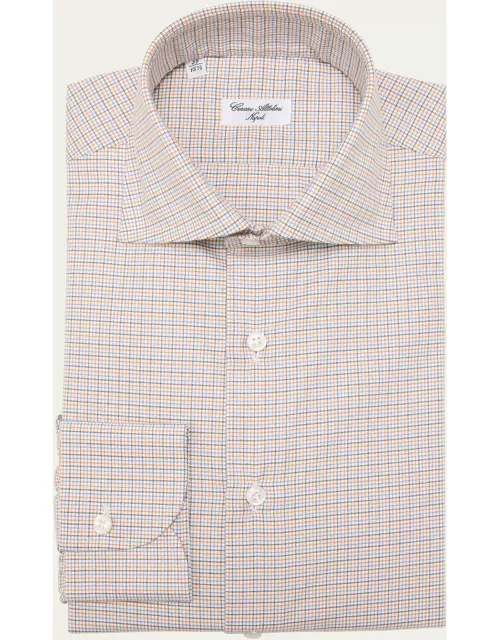 Men's Micro-Check Flannel Dress Shirt