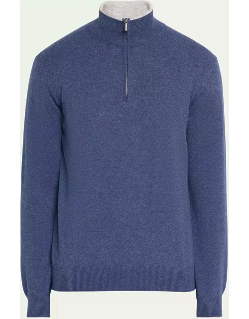 Men's Cashmere Quarter-Zip Sweater