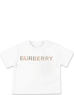 Burberry T-shirt Bianca In Jersey Di Cotone