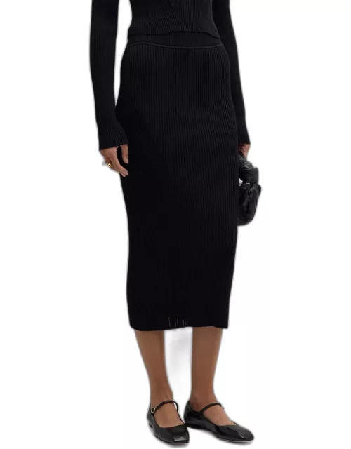 Joni Ribbed Midi Skirt