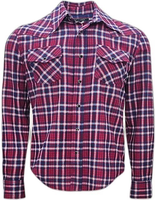 Men's Plaid Western Shirt