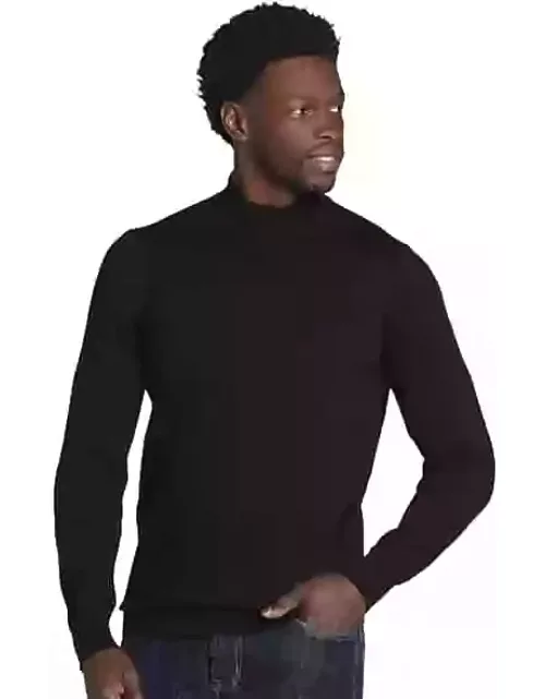 Joseph Abboud Big & Tall Men's Modern Fit Merino Wool Mock Neck Sweater Black