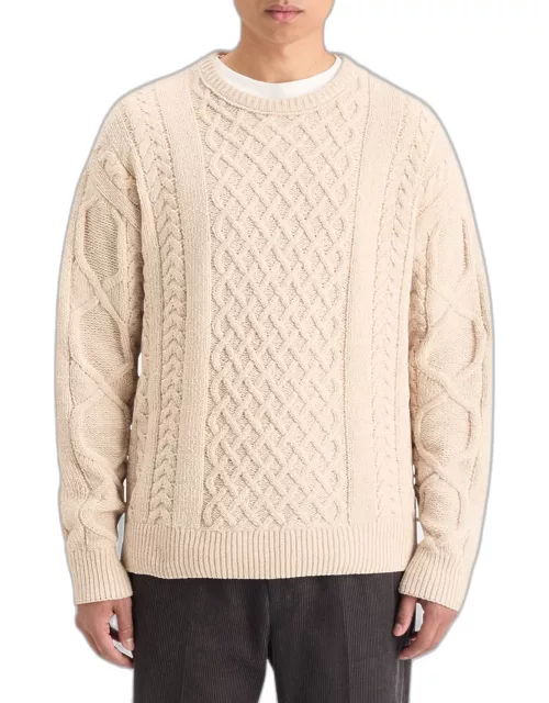 Men's Mixed Cable Sweater