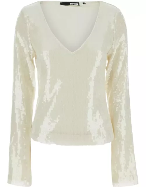 Rotate by Birger Christensen Sequins V-neck Top