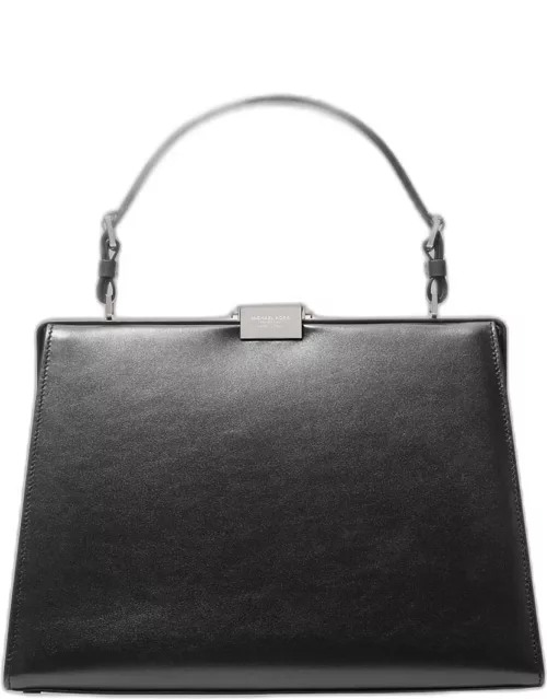 Simone Frame Leather Top-Handle Bag